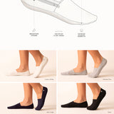 No Show Socks for Unisex 3 Pack - Sand Beige