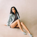 No Show Socks for Unisex 3 Pack - Melange Grey