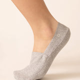 No Show Socks for Unisex 3 Pack - Melange Grey
